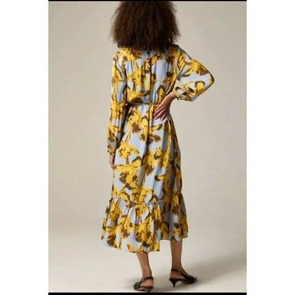 NWT J. Crew Amelia Shirtdress in Floral Drapey Viscose w/ Belted Waist Sz XXS - Picture 2 of 14